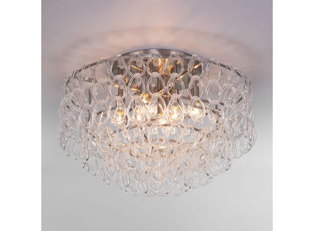 Умный потолочный светильник с фактурным стеклом 380/8