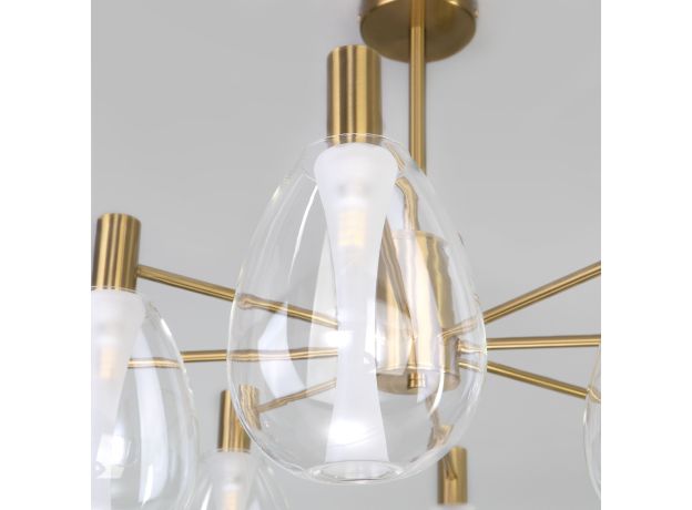 Умный потолочный светильник со стеклянными плафонами 60175/8 латунь Smart