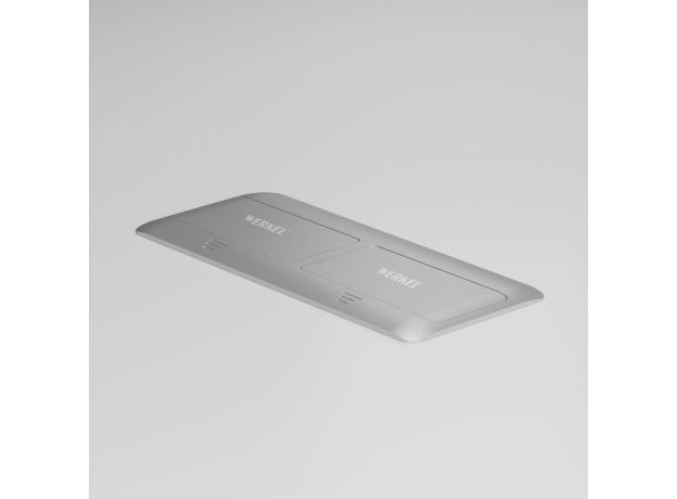 W8078065/ Выдвижной блок (Лючок) на 8 модулей (серебряный) W8078065