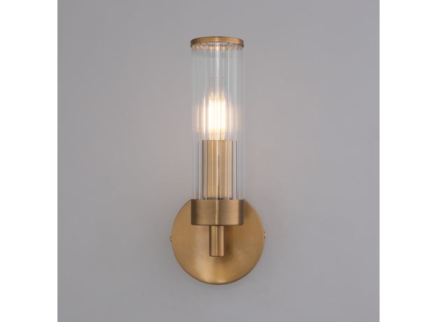 Настенный светильник со стеклянным плафоном 60166/1 латунь