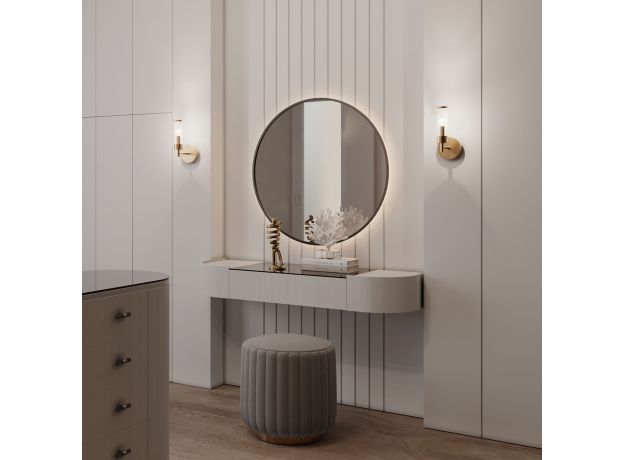 Настенный светильник со стеклянным плафоном 60166/1 латунь