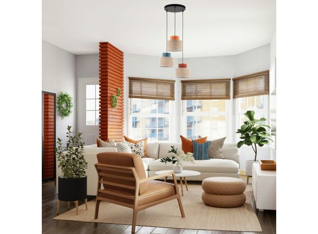 Подвесной светильник с тканевыми абажурами 2759 Duo