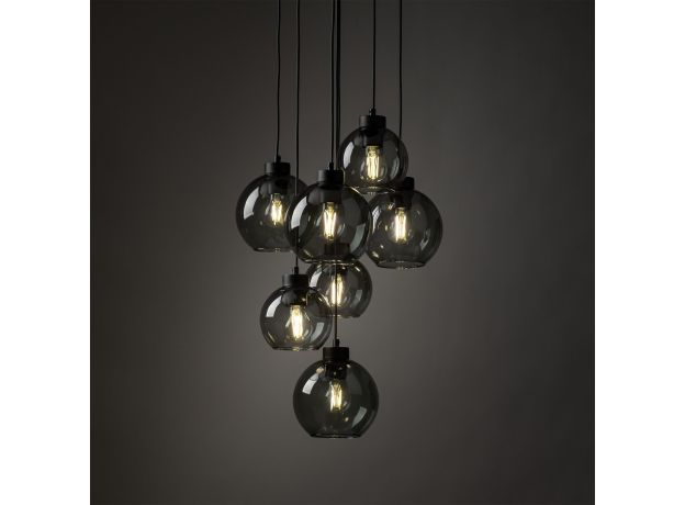 Подвесной светильник со стеклянными плафонами 10207 Cubus