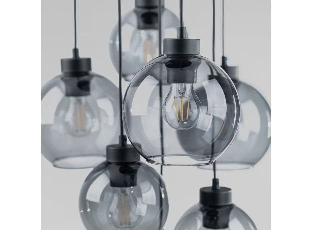 Подвесной светильник со стеклянными плафонами 10207 Cubus