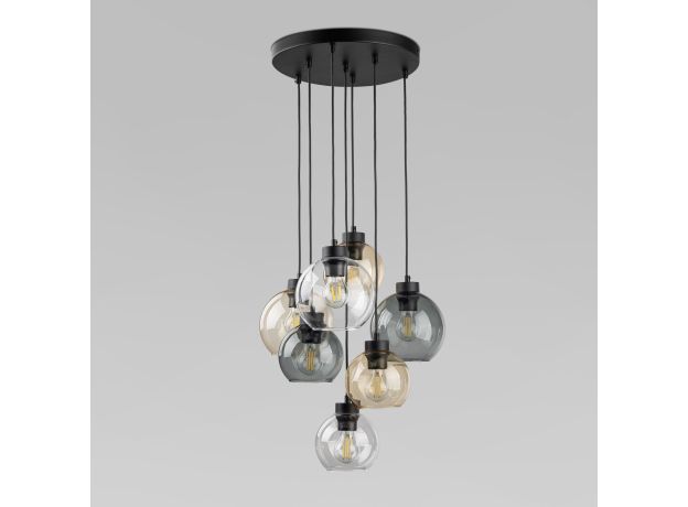 Подвесной светильник со стеклянными плафонами 10246 Cubus