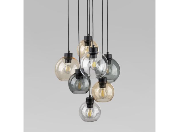 Подвесной светильник со стеклянными плафонами 10246 Cubus