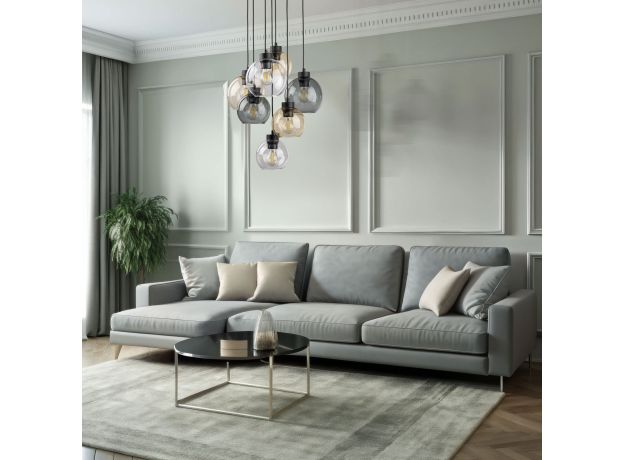 Подвесной светильник со стеклянными плафонами 10246 Cubus