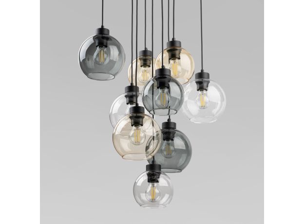 Подвесной светильник со стеклянными плафонами 10247 Cubus