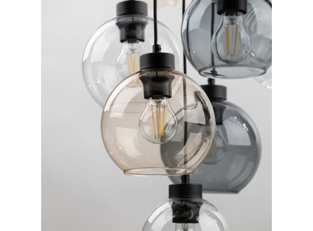 Подвесной светильник со стеклянными плафонами 10247 Cubus