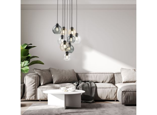 Подвесной светильник со стеклянными плафонами 10247 Cubus