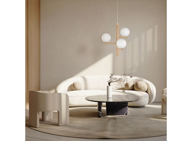 Подвесной светильник со стеклянными плафонами 6799 Estera Wood