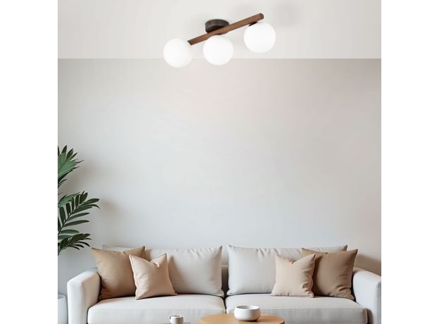 Потолочный светильник со стеклянными плафонами 10269 Estera Wood