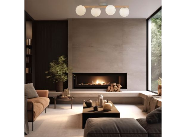 Потолочный светильник со стеклянными плафонами 5769 Estera Wood