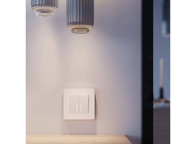 Рамка из поликарбоната на 1 пост Split белый/черный, soft-touch W0013068