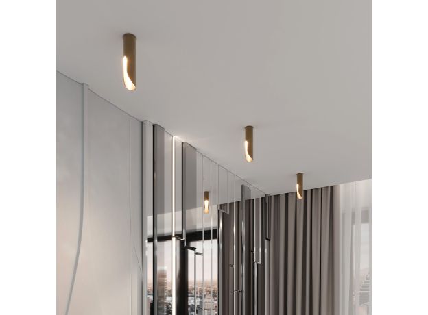 Светильник потолочный светодиодный Apex 7W 3000K латунь 25113/LED