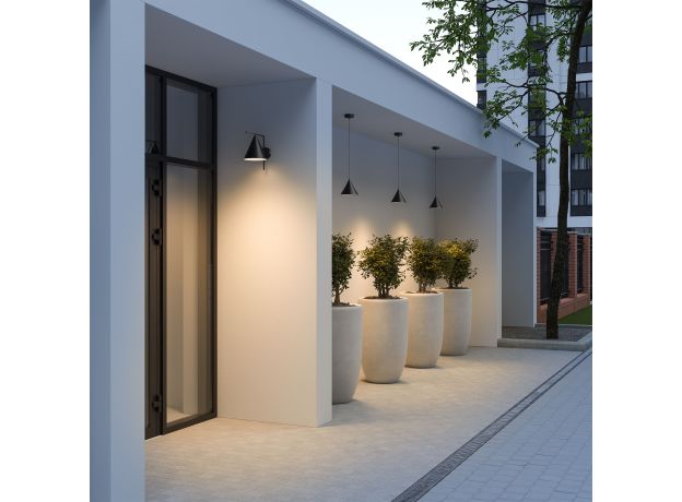 Светильник садово-парковый со светодиодами Bevel 35184/D черный