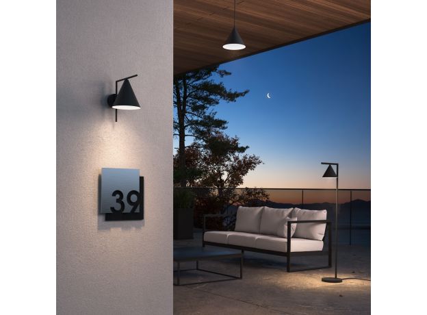 Светильник садово-парковый со светодиодами Bevel 35184/D черный