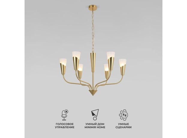 Умный подвесной светильник Rhyton 60167/6 латунь 60167/6 латунь