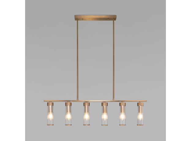 Умный потолочный светильник со стеклянными плафонами 60166 латунь