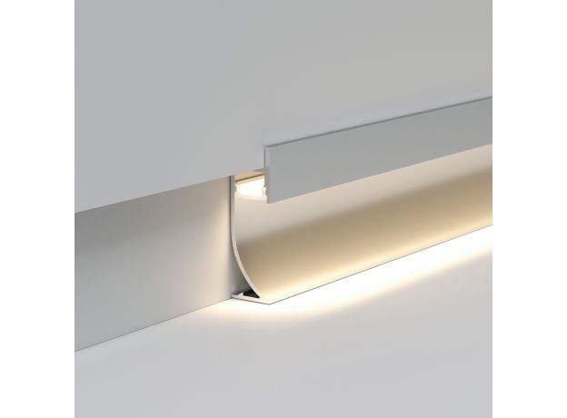 Алюминиевый профиль для плинтуса под светодиодную ленту LL-2-ALP021