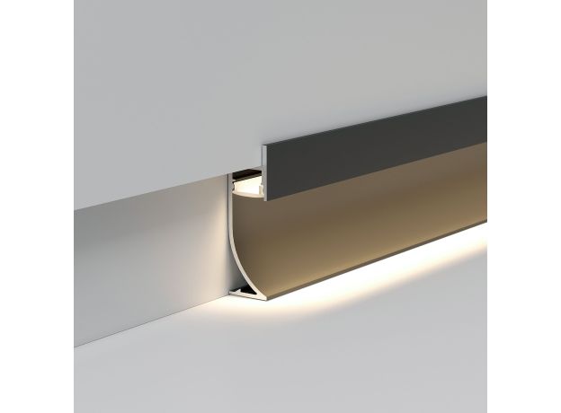 Алюминиевый профиль для плинтуса под светодиодную ленту LL-2-ALP021