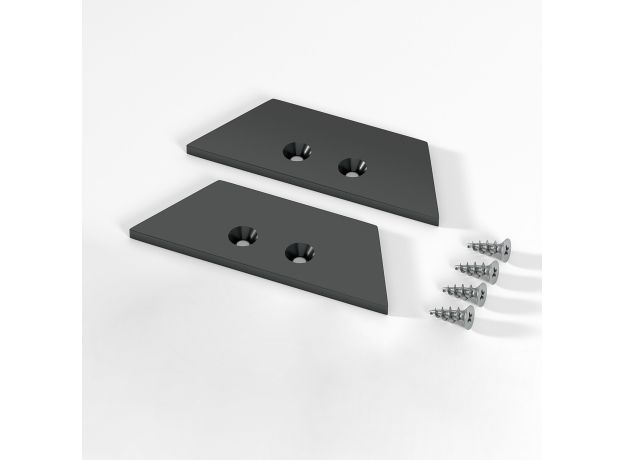 Комплект заглушек черный для накладного алюминиевого профиля светодиодной ленты ZL-2-ALP022