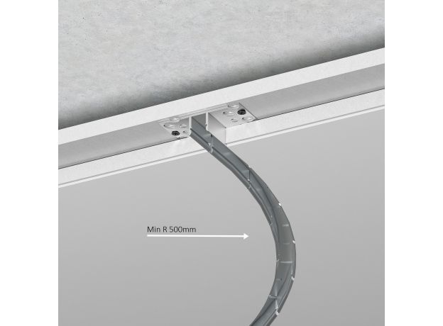 LL-2-ALP024 Встраиваемый гибкий алюминиевый профиль под ГКЛ 9,5мм (под ленту до 9,5mm) LL-2-ALP024