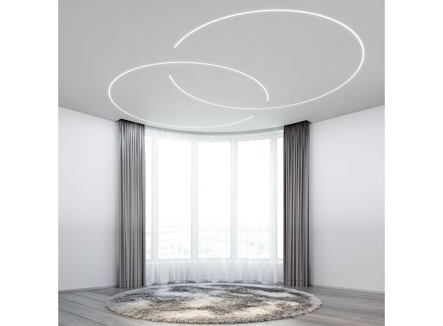 LL-2-ALP024 Встраиваемый гибкий алюминиевый профиль под ГКЛ 9,5мм (под ленту до 9,5mm) LL-2-ALP024