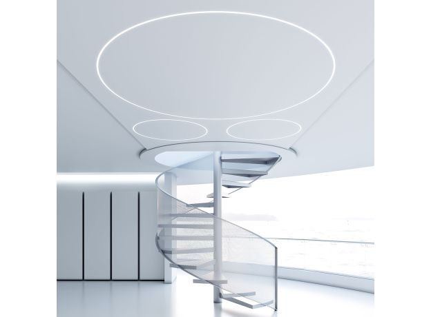 LL-2-ALP024 Встраиваемый гибкий алюминиевый профиль под ГКЛ 9,5мм (под ленту до 9,5mm) LL-2-ALP024