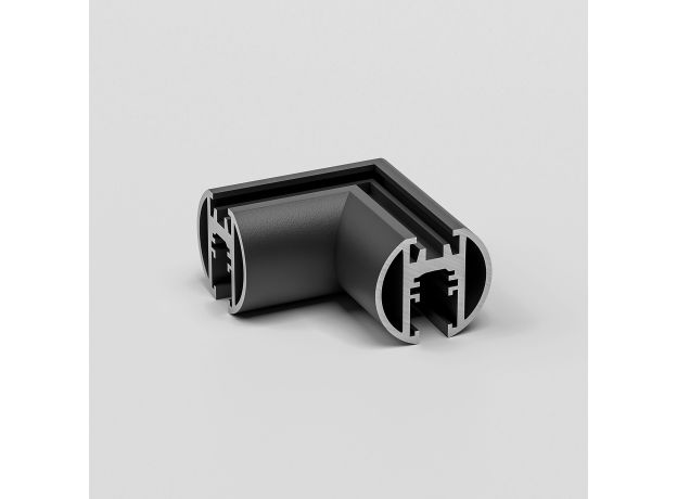 Mini Magnetic Коннектор угловой для накладного шинопровода Round черный 85215/00