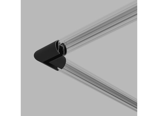 Mini Magnetic Коннектор угловой для накладного шинопровода Round черный 85215/00