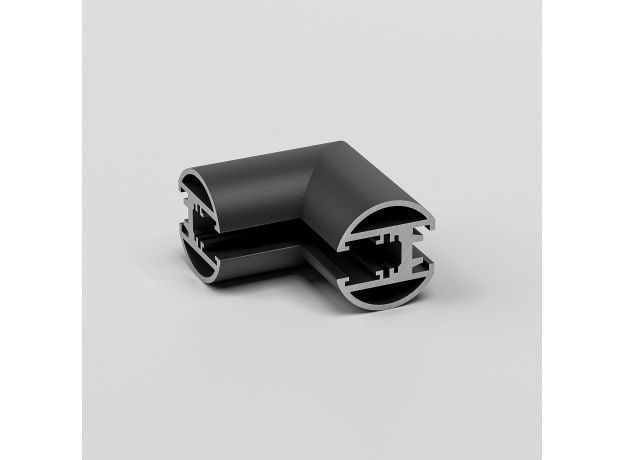 Mini Magnetic Коннектор угловой внутренний для накладного шинопровода Round черный 85216/00