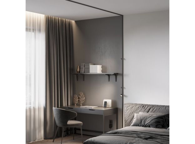 Mini Magnetic Коннектор угловой внутренний для накладного шинопровода Round черный 85216/00