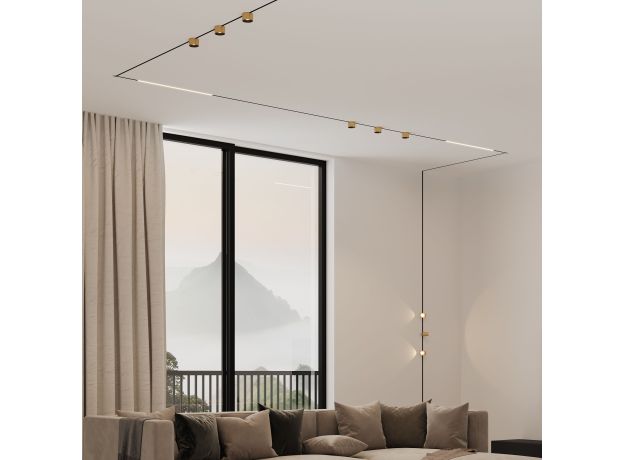 Mini Magnetic Трековый светильник 5W 3000K латунь/черный 85206/01