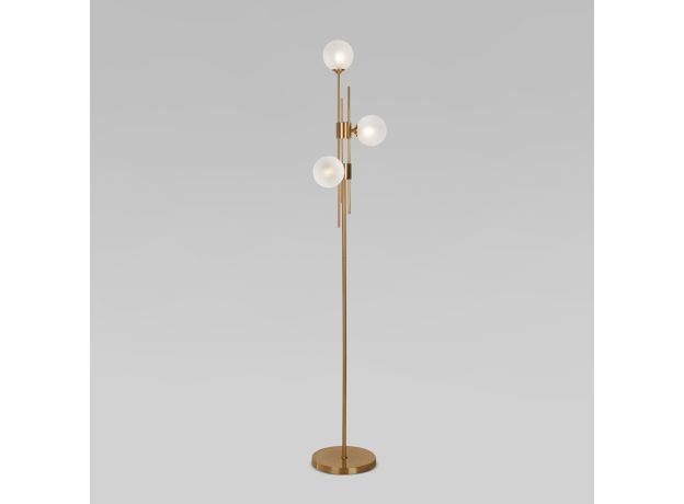 Напольный светильник со стеклянными плафонами 01383/3 латунь