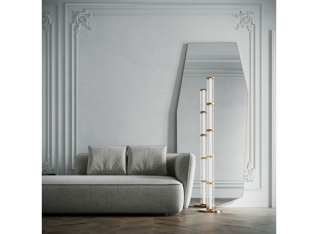 Напольный светодиодный светильник 80537/1 латунь