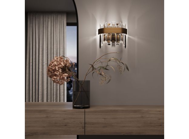 Настенный светодиодный светильник с хрусталем 418/1