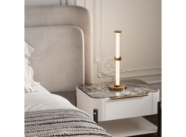 Настольный светодиодный светильник 80536/1 латунь