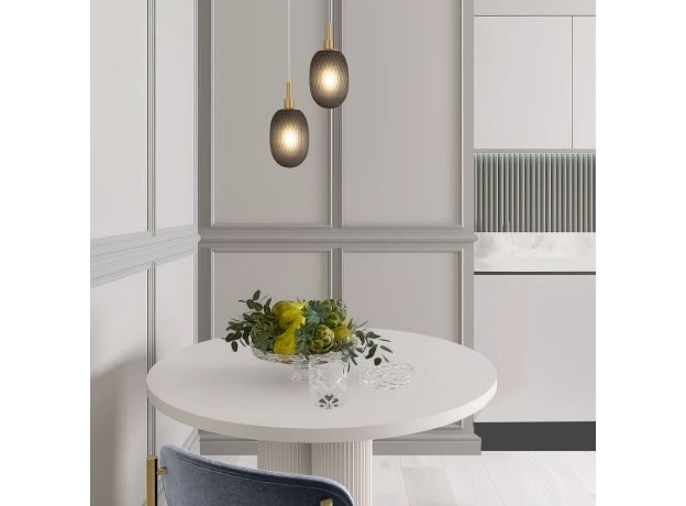 Подвесной светильник со стеклянным плафоном 50266/1 дымчатый