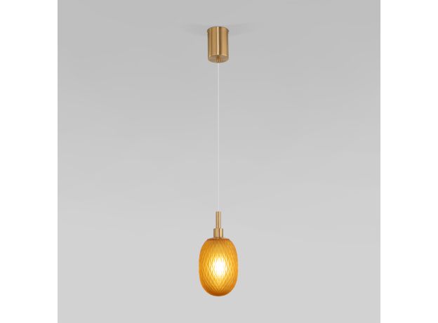 Подвесной светильник со стеклянным плафоном 50266/1 янтарный