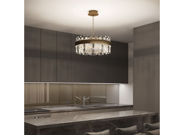 Подвесной светодиодный светильник с хрусталем 417/1