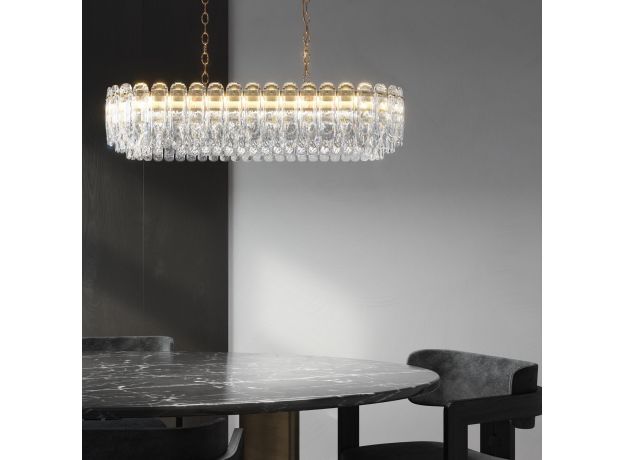 Подвесной светодиодный светильник с хрусталем 423/1