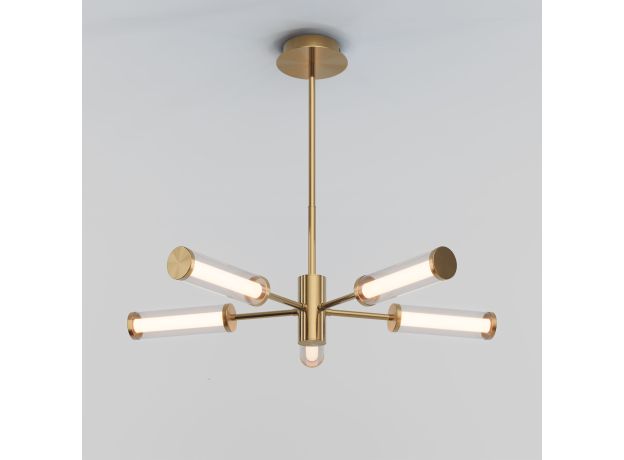 Потолочный светодиодный светильник 50386/5 LED латунь