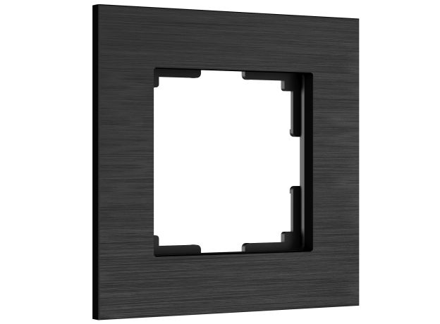 Рамка из металла на 1 пост АluMax черный алюминий W0013508