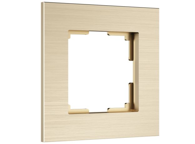 Рамка из металла на 1 пост АluMax шампань алюминий W0013511