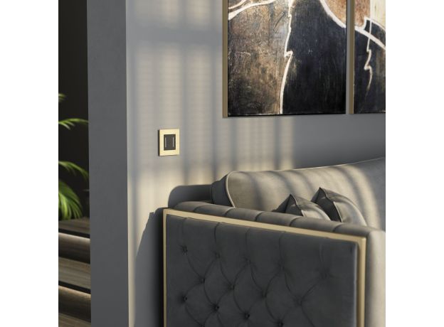 Рамка из металла на 1 пост АluMax шампань алюминий W0013511