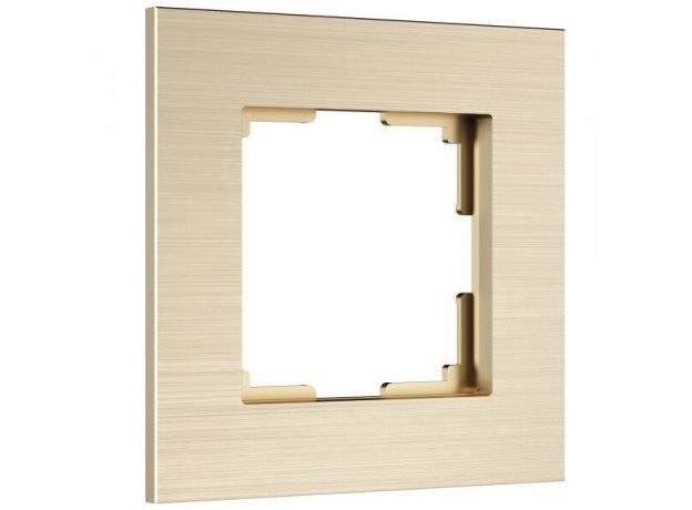 Рамка из металла на 1 пост АluMax шампань алюминий W0013511