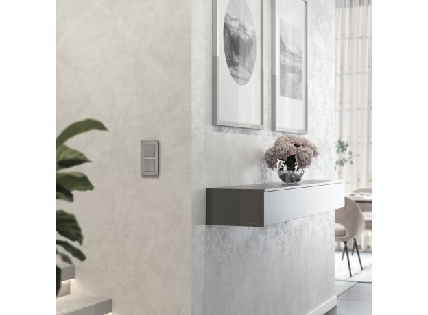 Рамка из металла на 2 поста АluMax алюминий W0023506