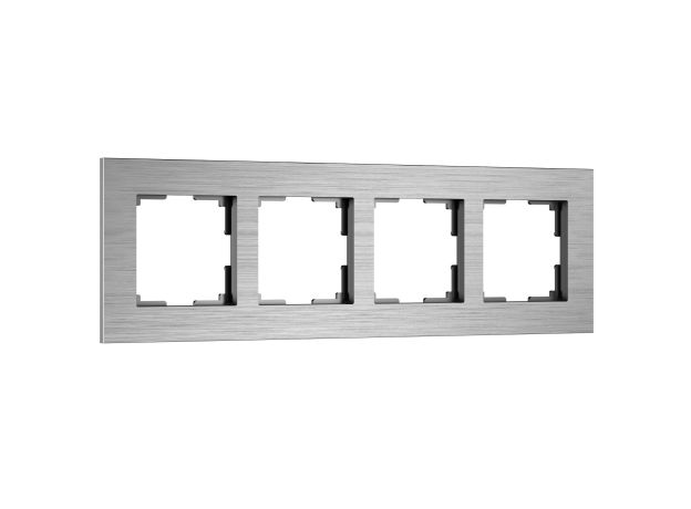 Рамка из металла на 4 поста АluMax алюминий W0043506