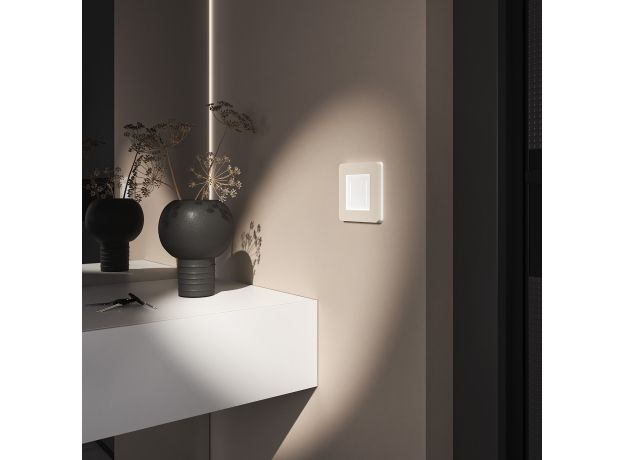 Рамка из поликарбоната на 1 пост Split айвори/белый, soft-touch W0013066